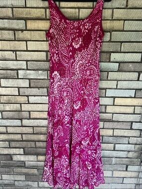 Jones New York Fuchsia Floral Paisley Maxi Dress
